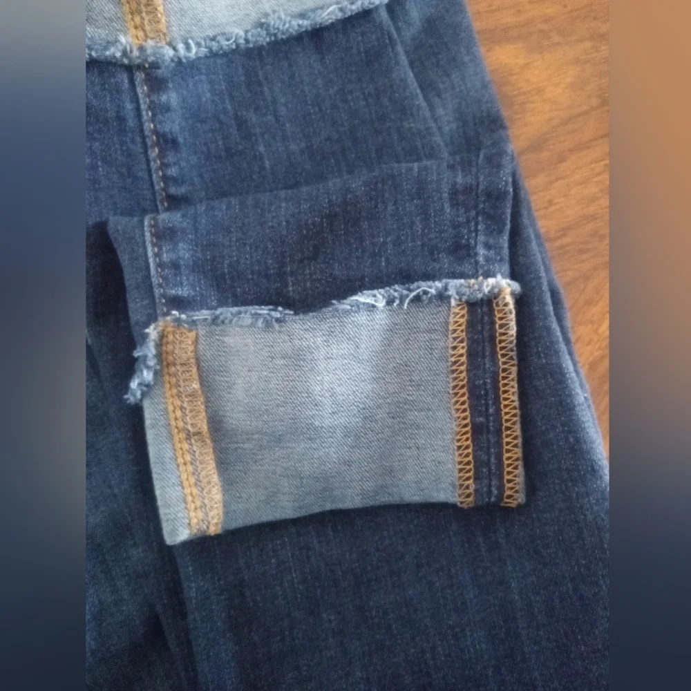 LOFT Modern Skinny Jeans Dark Wash Cuffed Ankle - Size 27/4 - Picture 5 of 9